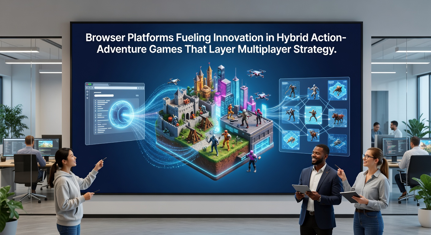 Players engaging in hybrid browser games that combine arcade action with strategic multiplayer decisions
