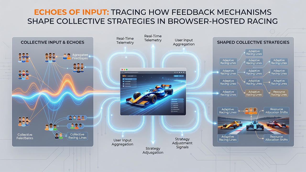 Players collaborating in a browser racing shooter with visible feedback indicators on screen