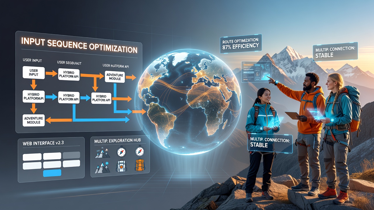 Diagram showing multiplayer input flow across adventure, shooting, and racing modules in a web platform