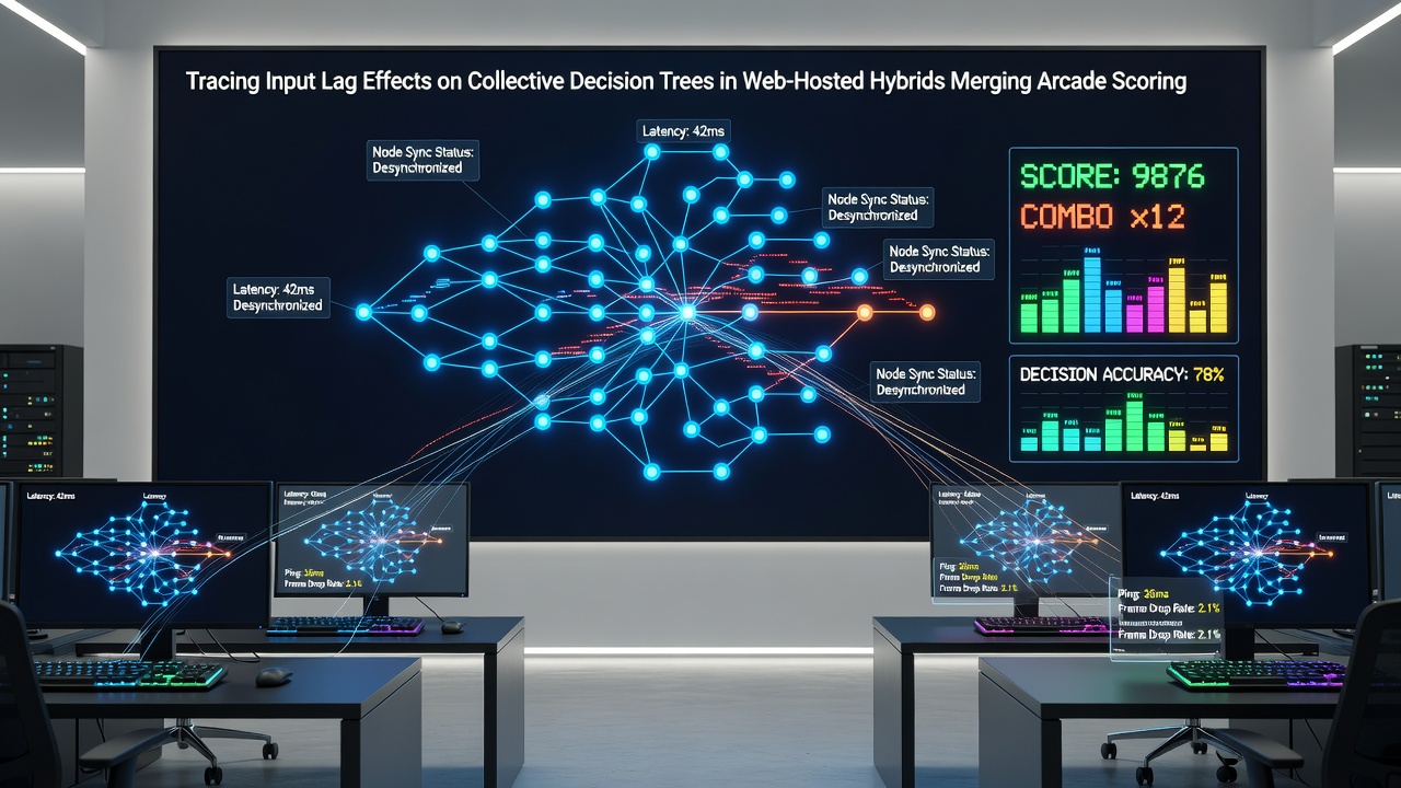 Visualization of latency compensation layers adjusting collective decisions in real-time browser multiplayer hybrids